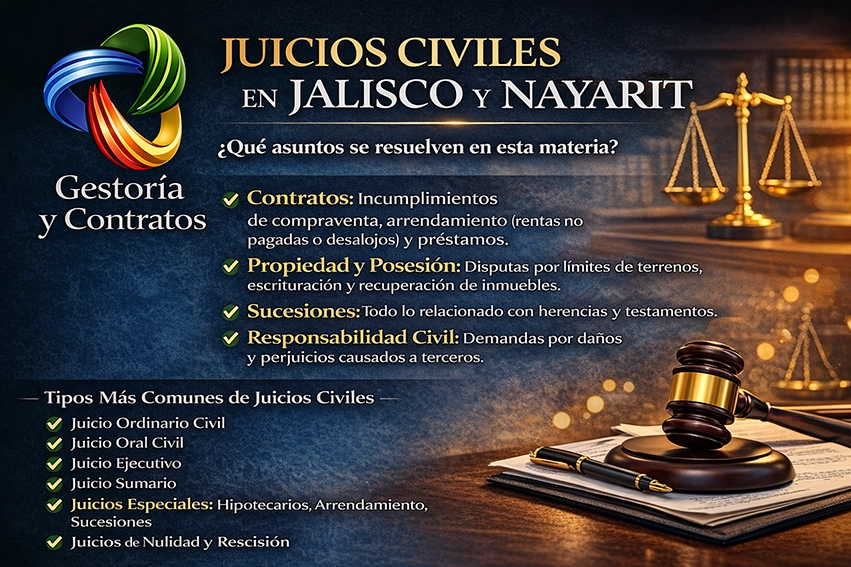 juicios civiles jalisco y nayarit
