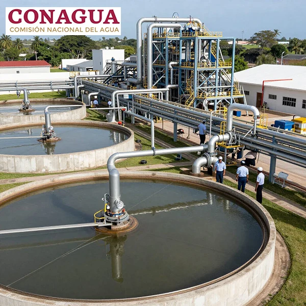 Planta de tratamiento de aguas residuales industrial en Bahía de Banderas con sistema de reutilización de agua y cumplimiento ante CONAGUA.